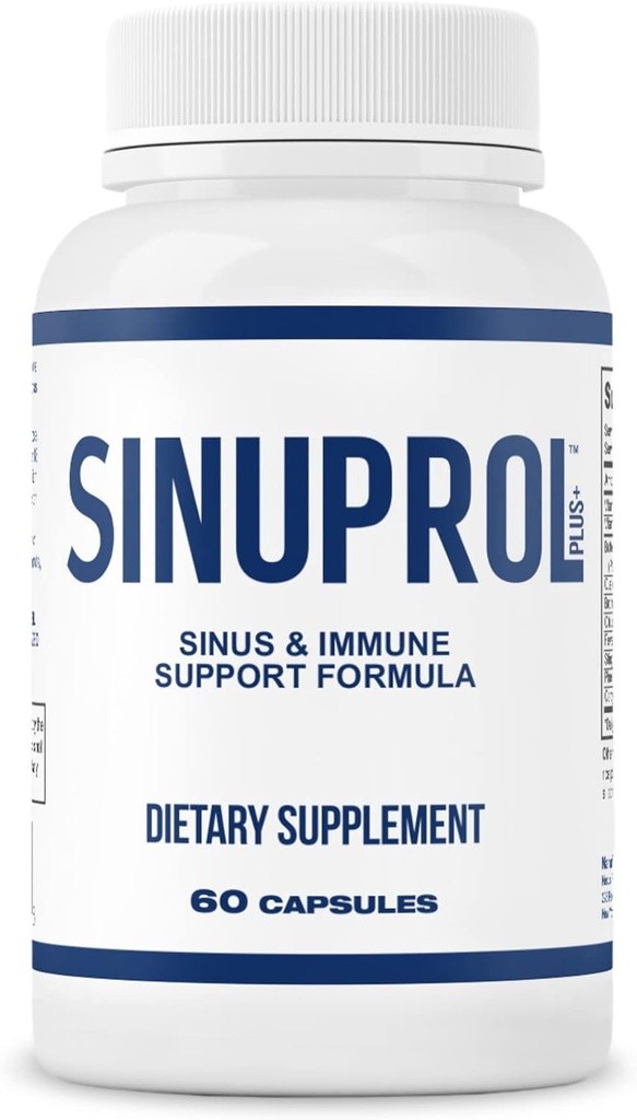Mizzle SinuProl Nasal & Imunity Supplement s Quercetin s Bromelain, Ideální možnost pro lidi, kteří Spoléhají na přírodní Sinus Decongestant, Sinus Rinse nebo přírodní antihistamin, 60 Kapsle