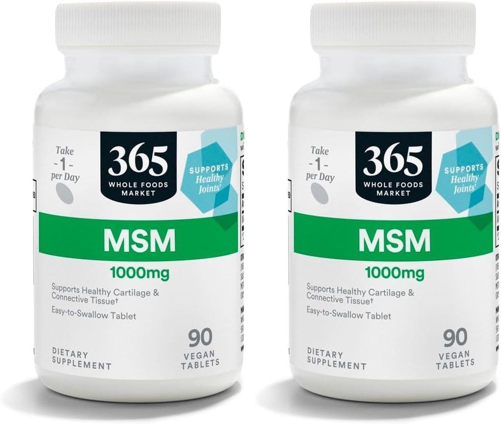 365 podle Whole Foods Market, MSM 1000Mg, 90 tablet (balení po 2 tabletách)