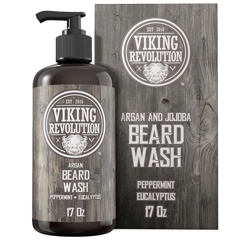 Vousy Wash Shampoo w / Argan & Jojoba Oils - Softens & Posilvens - Natural Peppermint and Eucalyptus Scent - Vousy Shampoo w / Vousy Oil (17 oz Shampoo)