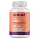 BESTVITE SAM- e 200mg stabilizované (60 Vegetariánských tobolek) - Snadné spolknutí Tobolky Forma - Ne Enterická Coat Need - Ne Oxid titaničitý - Ne Stearates - Vegan - Non GMO - Gluten zdarma