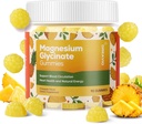 90 Count Magnesium Glycinate Gummies 400mg w / Ashwagandha Dodatek - Cukr bez zinku Glycinát doplněk Ashwagandha Gummies pro dospělé Ananas Flavor