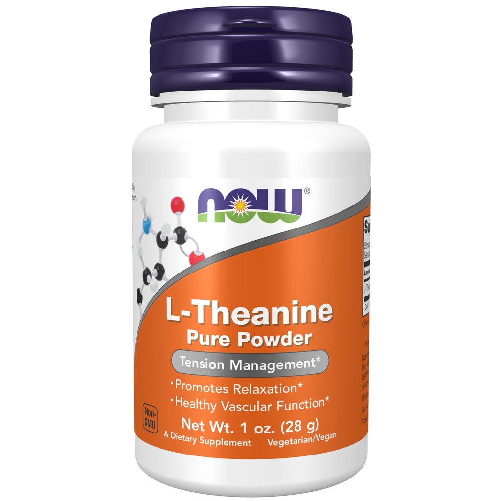 Nyní potraviny doplňky, L- Theanine čistý prášek, řízení napětí *, Amino Acid, 1- Ounce