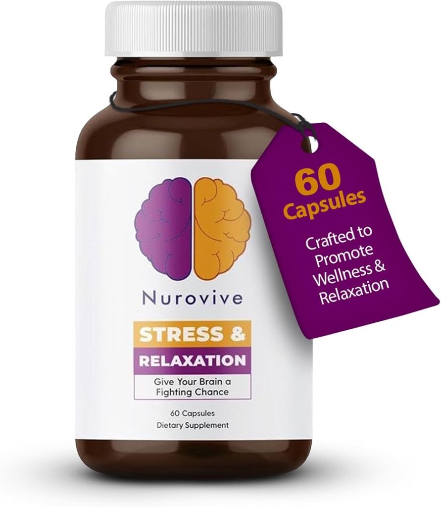 Stres a relaxace, Příplatek k duševnímu soustředění, Lemon Balm Kapsle s Ashwagandha pro muže / ženy, Denní Wellness Podpora, Ashwagandha pilulky s ženšen, Heřmánek & Více, 60 Kapsle