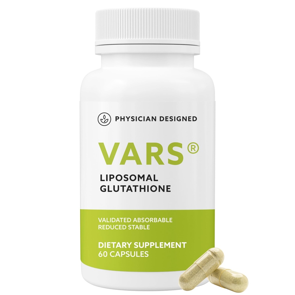 Lékař navržen VARS Liposomální Glutathione Kapsle - Patentované antioxidační kapalinové dietní dodatek, anti- stárnutí, detoxikace, Pevnost imunitní systém, Energetický management Bělení kůže, 60 Počet