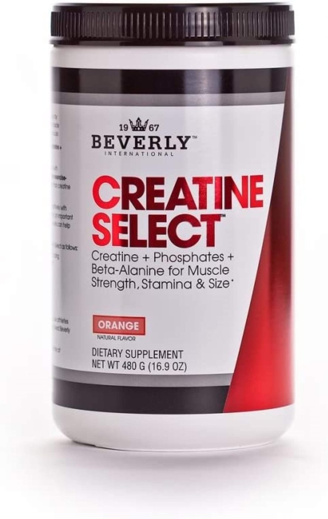 Beverly International Creatine Select s fosfáty, 40 Služeb. Prokazující monohydrát. Zvýšení svalové velikosti, síly, vytrvalost a zotavení. Pro muže a ženy. Chutná jako Tang.