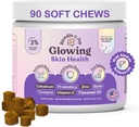 Bundle x Joy Glowing kůže a coat dodatek pro psy, 90 měkké Chews, Probiotika pro psy s kolostra, Omega 3 mastné kyseliny, lososový olej, a kurkuma, podporuje sezónní alergie & Itchiness
