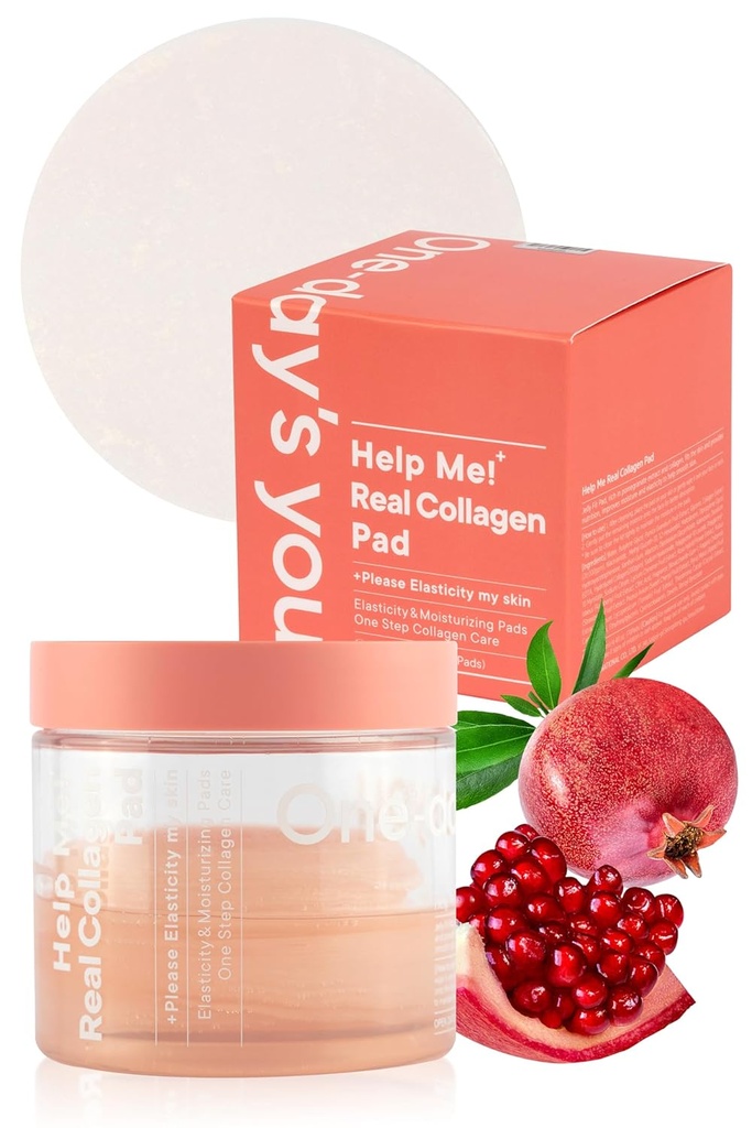 ONE-Day 's You Help Me! Real Collagen Pads CLANE124; Skin Firming & Moisturizing CLANE124; Elasticity Care for Daily Use CLANE124; 70 Pads CLANE124; Korean Skincare for Firm & Youlith Skin