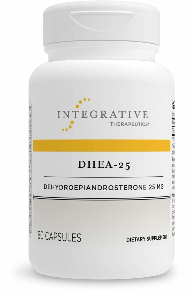 Integrační terapeutika DHEA-25 - Doplněk podpory pro muže a ženy - Podpora - Vegan, gluten- Free & Dairy-Free - 60 Kapsle (60 Služeb)