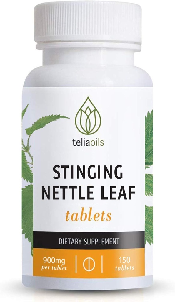 Teliaoils Nettle Leaf Capsules 900mg - Tablety na extrakt žihadla pro sezónní úlevu, Imunitní a respirační podporu - 150 Veganských Kapsle