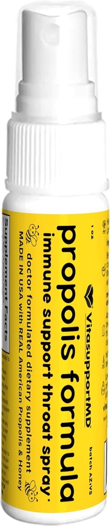 VITASUPPORTMD Propolis Formule Krční sprej - Lékař Vyrobeno v USA pro imunitní podporu s přírodními antioxidanty, 1 fl oz