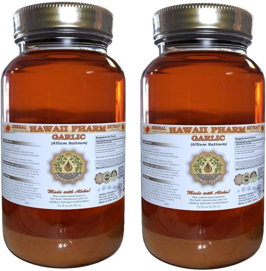 Hawaii Pharm Česnek (Allium sativum) Liquid Extract 2x32 Oz