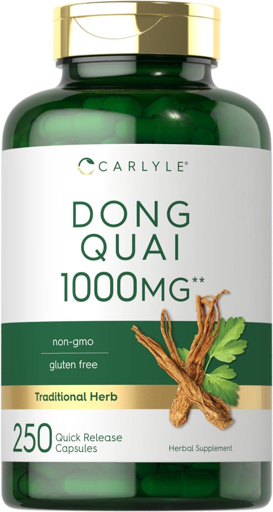 Carlyle Dong Quai Kapsle 124; 1000mg PHARMAD 124; 250 Count PHARMAD 124; Non-GMO a gluten zdarma dodatek PHARMAL 124; Tradiční Herb
