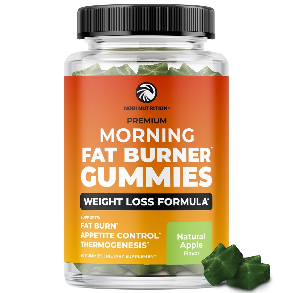 Morning Fat Burner Gummies PHAR124; Váhový úbytek pro ženy a muže PHAR124; Appetite Conpressant & Metabolismus Booster PHAR124; Thermogenic Belly Fat Burner se zeleným čajem, Garcinia, Green Coffee Bean & More Gummies