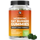 Morning Fat Burner Gummies PHAR124; Váhový úbytek pro ženy a muže PHAR124; Appetite Conpressant & Metabolismus Booster PHAR124; Thermogenic Belly Fat Burner se zeleným čajem, Garcinia, Green Coffee Bean & More Gummies