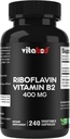 Vitamin B2 (Riboflavin) 400 mg 240 Vegetariánských kapslí - Podpora výroby celulární energie a červených krvinek