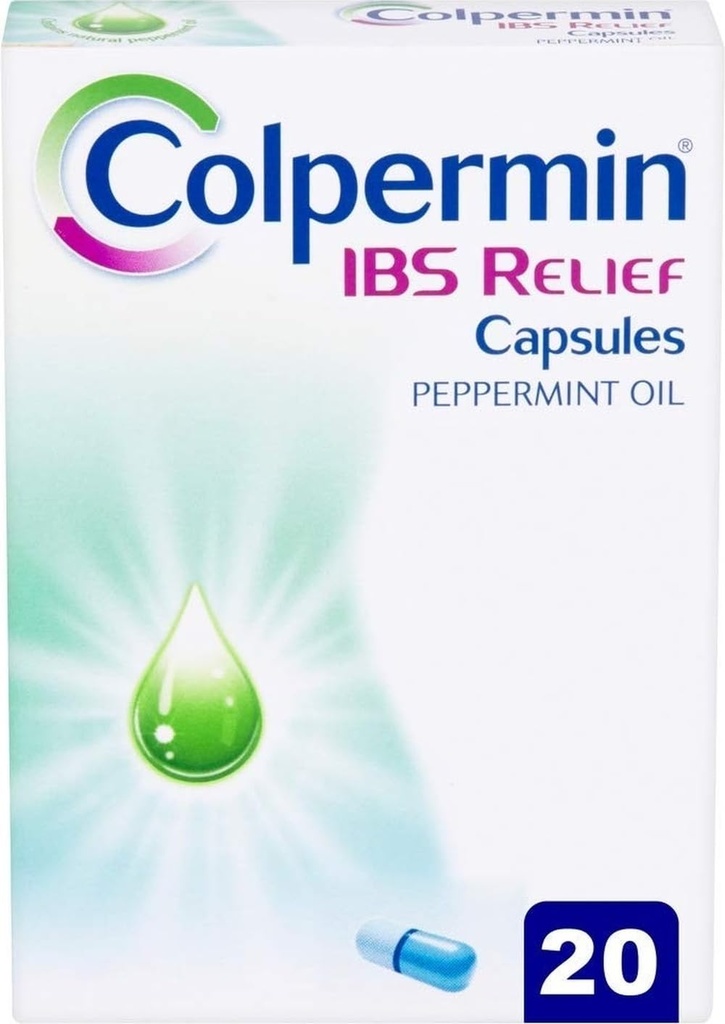 Colpermin Peppermint Oil Kapsle 20 Kapsle pro podrážděný Bowelův syndrom