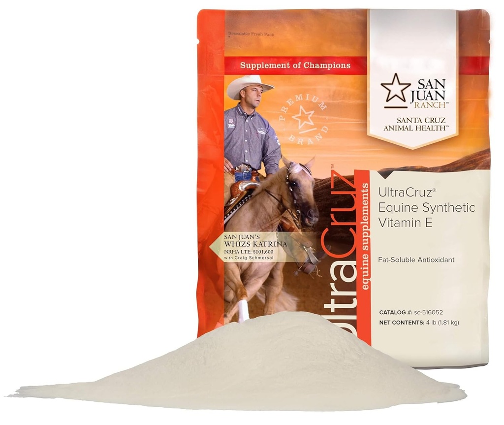 UltraCruz sc- 516052 Equine Syntetický vitamín E dodatek pro koně, 4 LB, prášek (112 Day Supply)