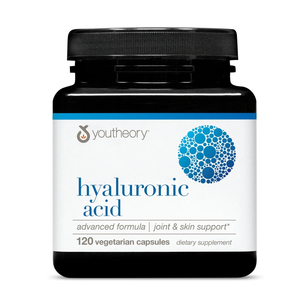 Youtheory Hyaluronic Acid Advanced Formule - Společná podpora dodatek s Boswellia Extract * - Kožní doplněk zdraví - Dairy, Soy & gluten zdarma - 120 Vegetariánské kapsle