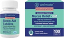 WELMATE Cold & Flu Nighttime Relief Bundle: Mucus Relief DM 1200mg Guaifeesin & 60mg DXM (100 Ct) for Cough & Congestion Relief + Doxylamin Sucinate 25mg Sleep Aid (200 tablet)