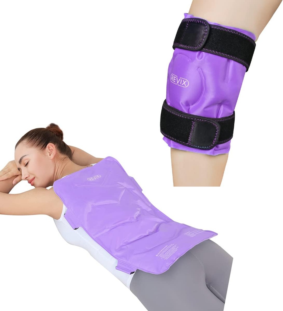 REVIX KNEE Ice Pack pro zranění opakovaně použitelné a Extra velké gelové studené balení pro plnou bolest zad