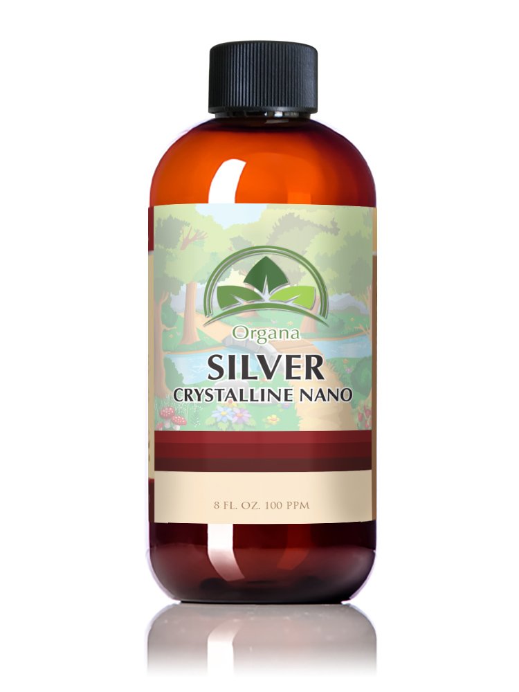 Organa Nano Koloidní stříbro 8 oz (100 PPM) - Nejlepší koloidní stříbro - Koloidní minerály