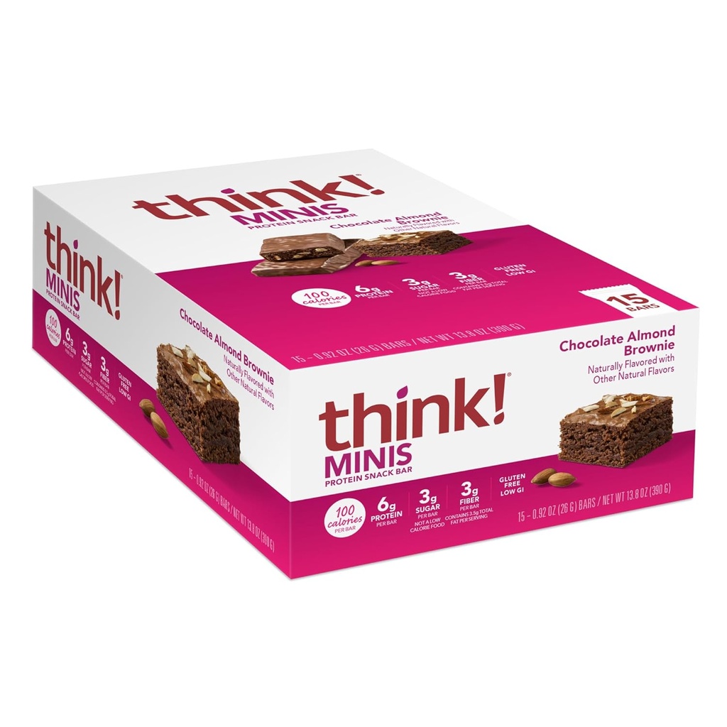 Mysli! Minis, čokoládová mandlová brownie, 15 hrabě