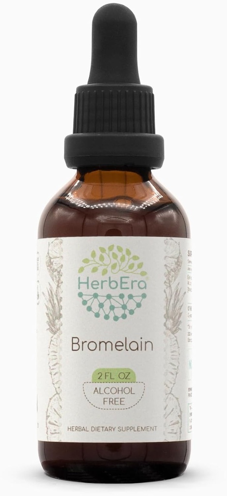 Bromelain B60 Alcohol- Free Bylinný extrakt tinktura, super- Koncentrované Wildcrafted Bromelain, Ananas (Ananas comosus) (2 fl oz)
