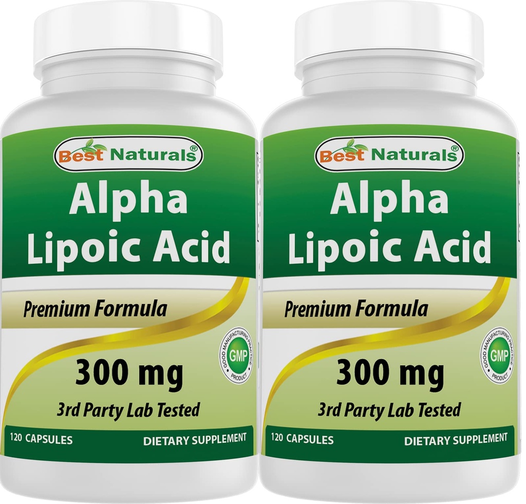 Nejlepší Naturals Alpha Lipoic Acid 300 mg 120 Kapsle (120 Počet balení po 2)