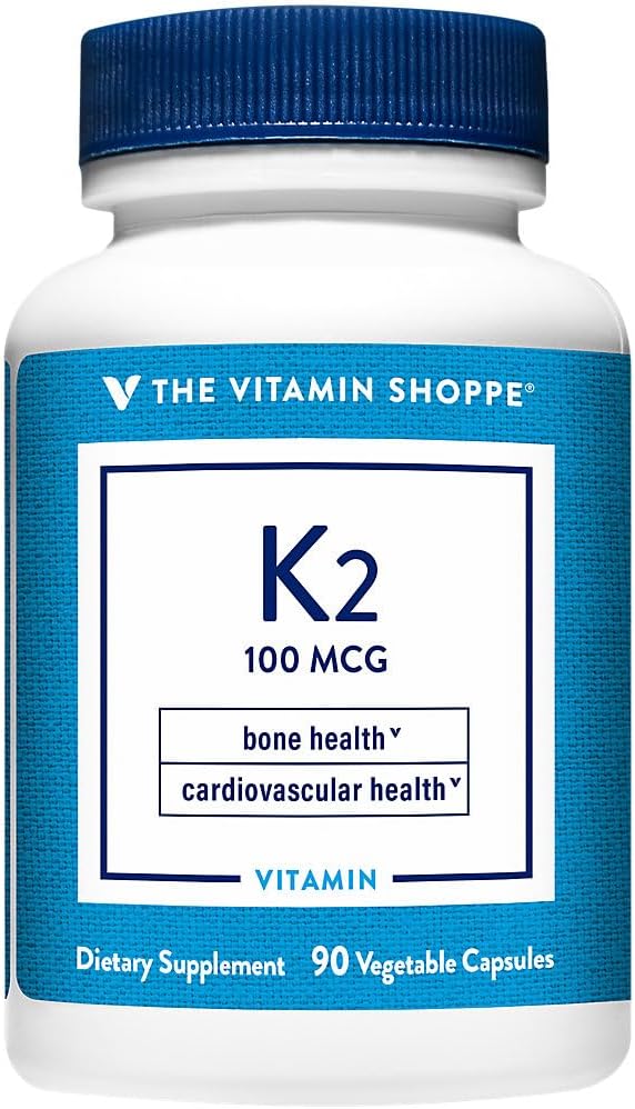 Vitamin Shoppe Vitamin K2- 100 MCG (90 Vegetariánských kapslí)