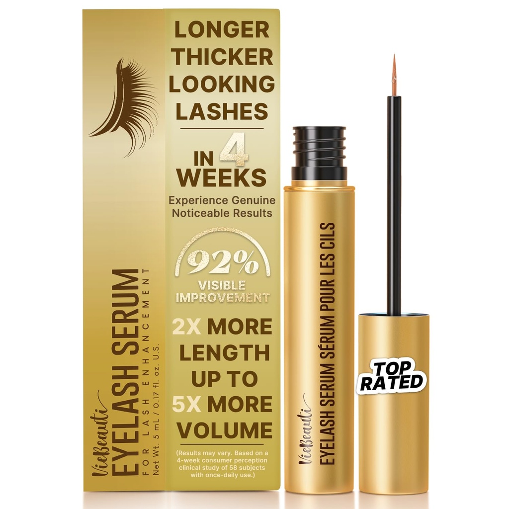 Eylash sérum pro růst řas pro ženy: Natural Lash sérum pro delší Fuller zdravější řasy - Vegan & Cruelty- Free Eylash Enhancer pro citlivé oči 5ml 0.17 Fl Oz 5-Month Supply