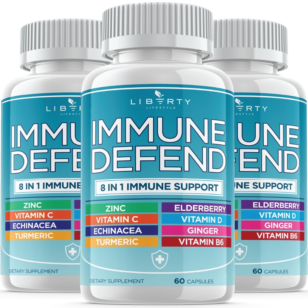 8 v 1 Podpora imunitní obrany, Imunity Vitamíny doplněk Booster s zinem 50mg, Vitamin C Elderberry VIT D3 5000 IU, Kurkumin kurkumin a zázvor, Echinacea - alergická úleva pro dospělé děti