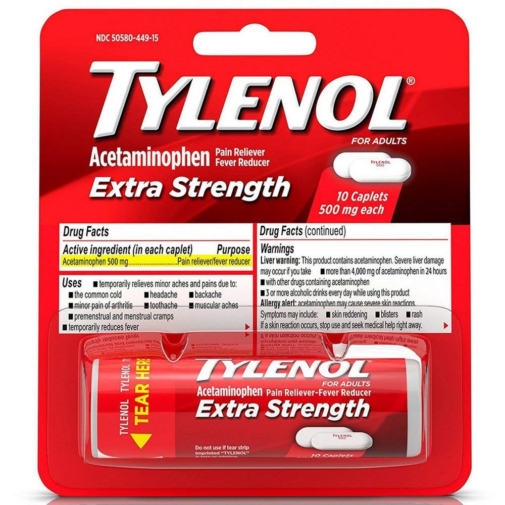 TYLENOL Extra síla Kaplety 10 ea (balení po 6)