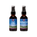WishGarden Byliny Zdravé dýchání Bundle - Deep Lung Bronchial Support Lung Cleanse & Detox + Respirační Tonic podporuje Long- Term Lung Resilience a lepší efektivita plic, 2oz Bundle