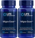 Life Extension Migra- EezeTM Standardizované Butterbur- Ginger- Riboflavin Formule, 60 Počet (Balení po 2)