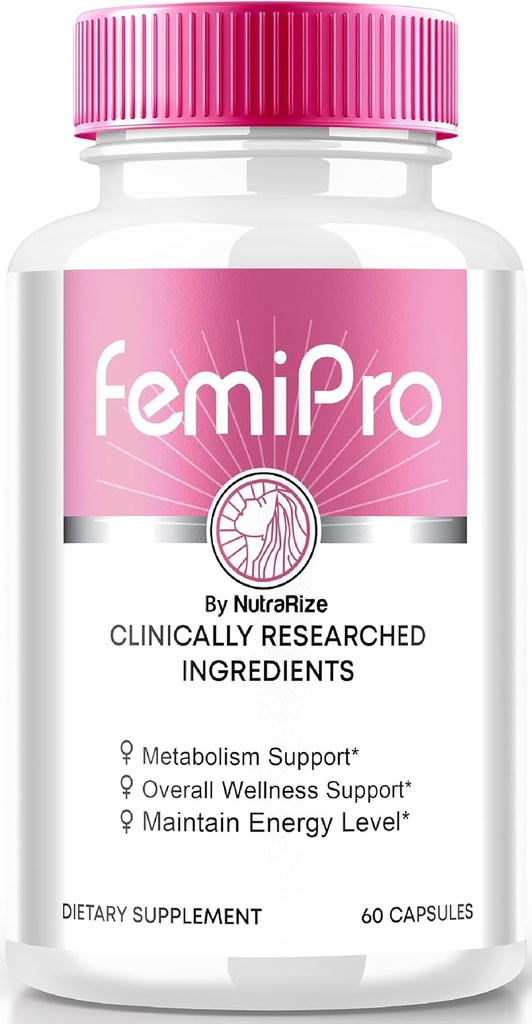NutraRize FemiPro Kapsle, Premium Formule pro podporu močení Heath Support, All- přírodní doplněk pro kontrolu a celkové zdraví, Femi Pro Recenze (60 Kapsle)