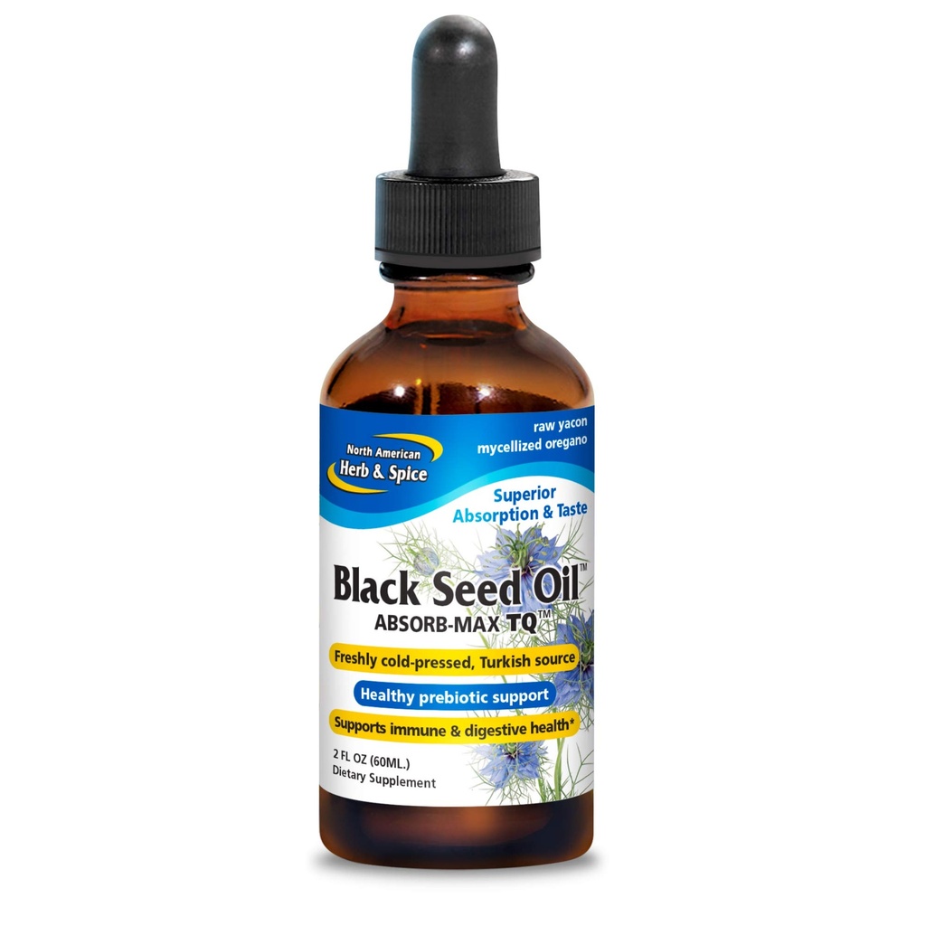 SEVERNÍ AMERICAN HERB & SPICE Black Seed Oil Absorb- Max TQ - 2 fl. oz. - Sublingual Mycellized Drops - Imunitary Support & Digestive Health - Oil of Oregano - Non- GMO - 52 Total Servings
