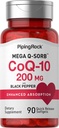 Piping Rock CoQ10 200mg Softgels 124; 90 Počet 124; Dodatek pro ženy a muže 124; s Black Pepper Extract 124; Non- GMO, gluten zdarma
