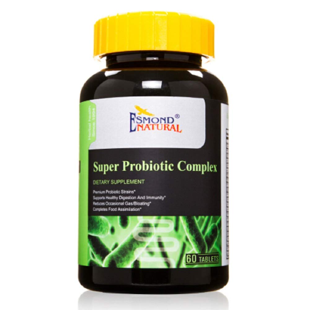 Super Probiotic Complex (Reduces Occasional Gas/Bloating), GMP, Natural Product Assn Certified, Made in USA - 60 Tablets