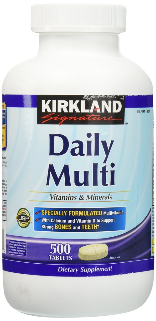 Kirkland Signature Daily Multi, 500 tablet (2 balení)