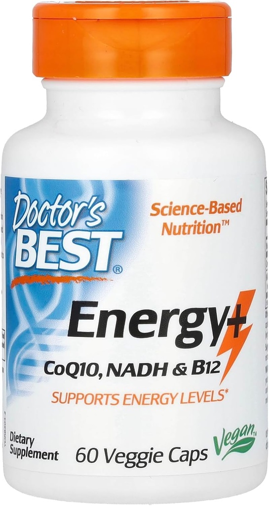 Lékařská nejlepší energie + CoQ10, NADH & B12, imunitní systém, Energie, Mood, 60 Ct