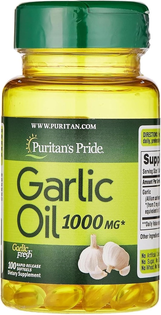 Puritan 's Pride Česnek Oil 1000 mg