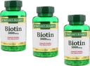 Natures Bounty Biottin 5000mcg 150 Software pro rychlé uvolnění (Value Pack of 3)