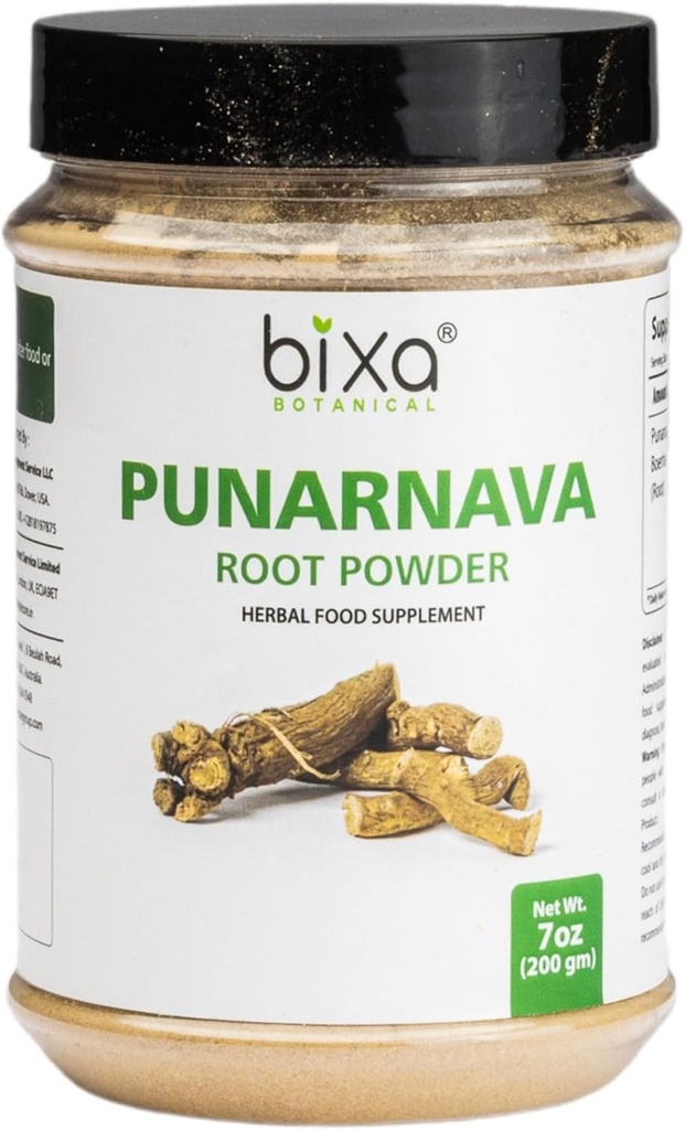 bixa BOTANICAL Punarnava prášek 124; přírodní detox a fluid Balance Support CLAS124; Boerhavia diffusa 124; 200 Grams / 7 OZ CLAS124; Ayurvedic Herbal dodatek CLAS124; Gluten Free, Non- GMO, Steam Treated, Vegan, 100% čisté