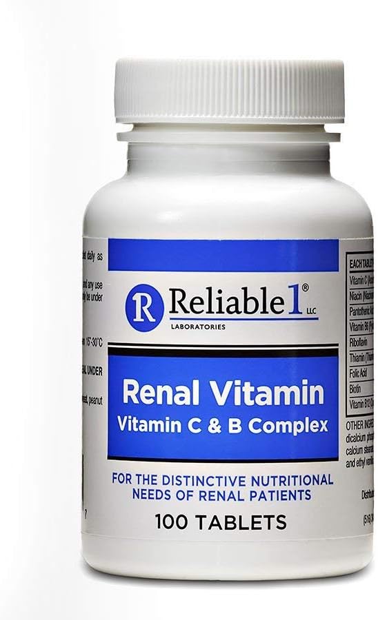Spolehlivý 1 Renální vitamín C & B komplex (2 láhve)