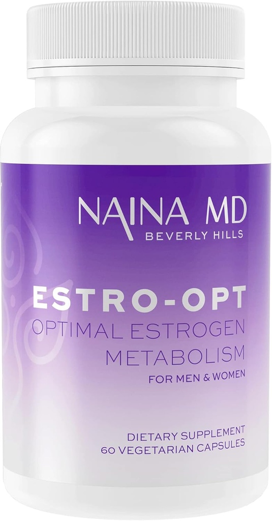 Estro- opt Estrogen Blocker pro muže / ženy, dospívající, podporuje hormonální rovnováhu, PCOS & Menopauza příznaky, Zlepšit testosteron, kožní problémy, IC3, DIM, w / BioPerine *