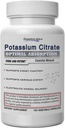 Superior Labs Draslík Citrát 100 mg, Pure Non- GMO Electrolyte Mineral, Additive- Free, Ledvina Kámen & pH Podpora, Svalová křeč Relief, Srdce & Nerve Funkce, Alkalizační bilance, 120 Veg Caps