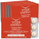 Viter Energy Caffeined Gum 60mg Caffeine, B Vitamíny, Guarana, Cukr zdarma. (Skořice, 12ks, 6 Pack)