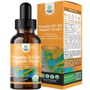 Natures Craft Liquid Vitamin D3 s K2 pro dospělé - Organic Drops 2000IU per Serving Vegan Bone Muscle Heart & Imunitary Support MCT Oil Enhanced Absorpce - 2Fl Oz (Balení po 1)