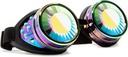 Polychromní červí díra Kaleidoscope Goggles - Festival Rave Cosplay Prism EDM 3D Svařování Gotické brýle